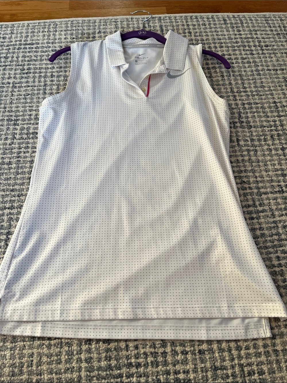 Nike Women’s White Perforated Golf Polo Tank Top